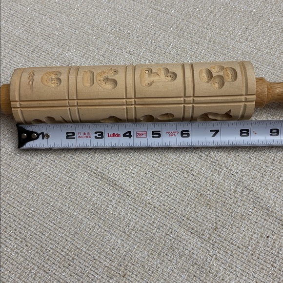Springerle Rolling Pin, German Cookie Shortbread Carved Wood Rolling Pin - Picture 8 of 8
